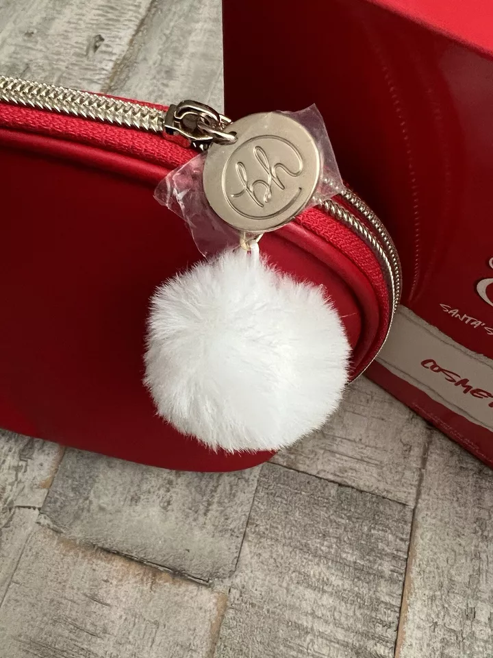 Sujetador Cosméticos Miss Claus Media Luna Forma Rojo Imitación Vacaciones Cosméticos Maquillaje Bolsa Foto 2 de 4