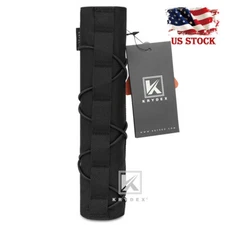 KRYDEX 22cm Suppressor Cover Tactical Protect Sleeve Wrap Airsoft Hunting Black