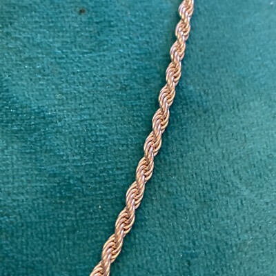 アクセサリー 1980's Euro SV925 Rope Chain Necklace VTG Sterling Silver.925 Signed SXI Solid Rope Chain Necklace 24