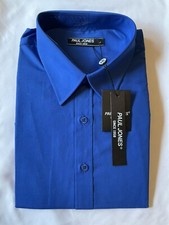 Slim Fit Button Down Paul Jones Dress Shirt In Blue Size Large