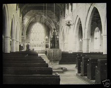 Glass Magic Lantern Slide BRAILES CHURCH INTERIOR C1910 WARWICKSHIRE 