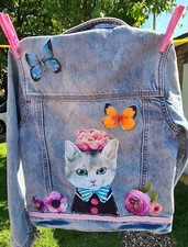 Kids Vintage Upcycled Denim Jacket Age 7