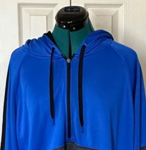 Giacca con cappuccio e zip uomo AND1 basket leggendaria atletica blu e grigia taglia 2XL - Foto 5 di 19