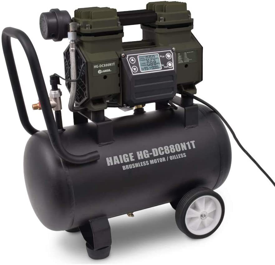 HAIGE Portable Air Compressor HG-DC880N1T AC100V 0.9MPa Brushless
