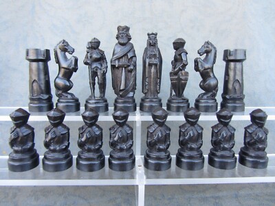 RARE KING RICHARD CHESS SET ANRI STYLE 1960/70er HARZKÖNIG 9,3 SCHACH SCHACH