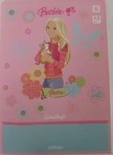5x Herlitz Schulheft Barbie DIN A 5 kariert 20 Blatt Lineatur 5 5mm