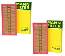 Mann Set Pair of 2 Engine Air Filters For Mer...