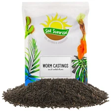 Organic Worm Castings, All Natural Soil Amendment, Soil Builder, and Fertilize