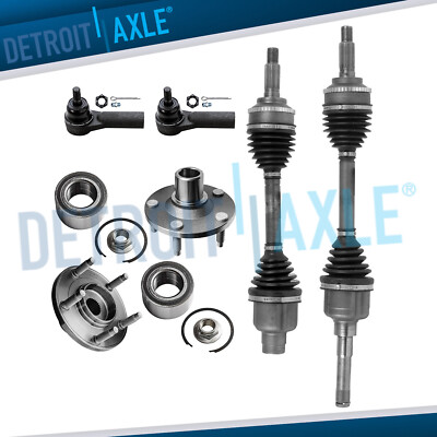 Front CV Axle Shaft Tie Rods Wheel Bearing Hubs for Ford Escape Mercury Mariner