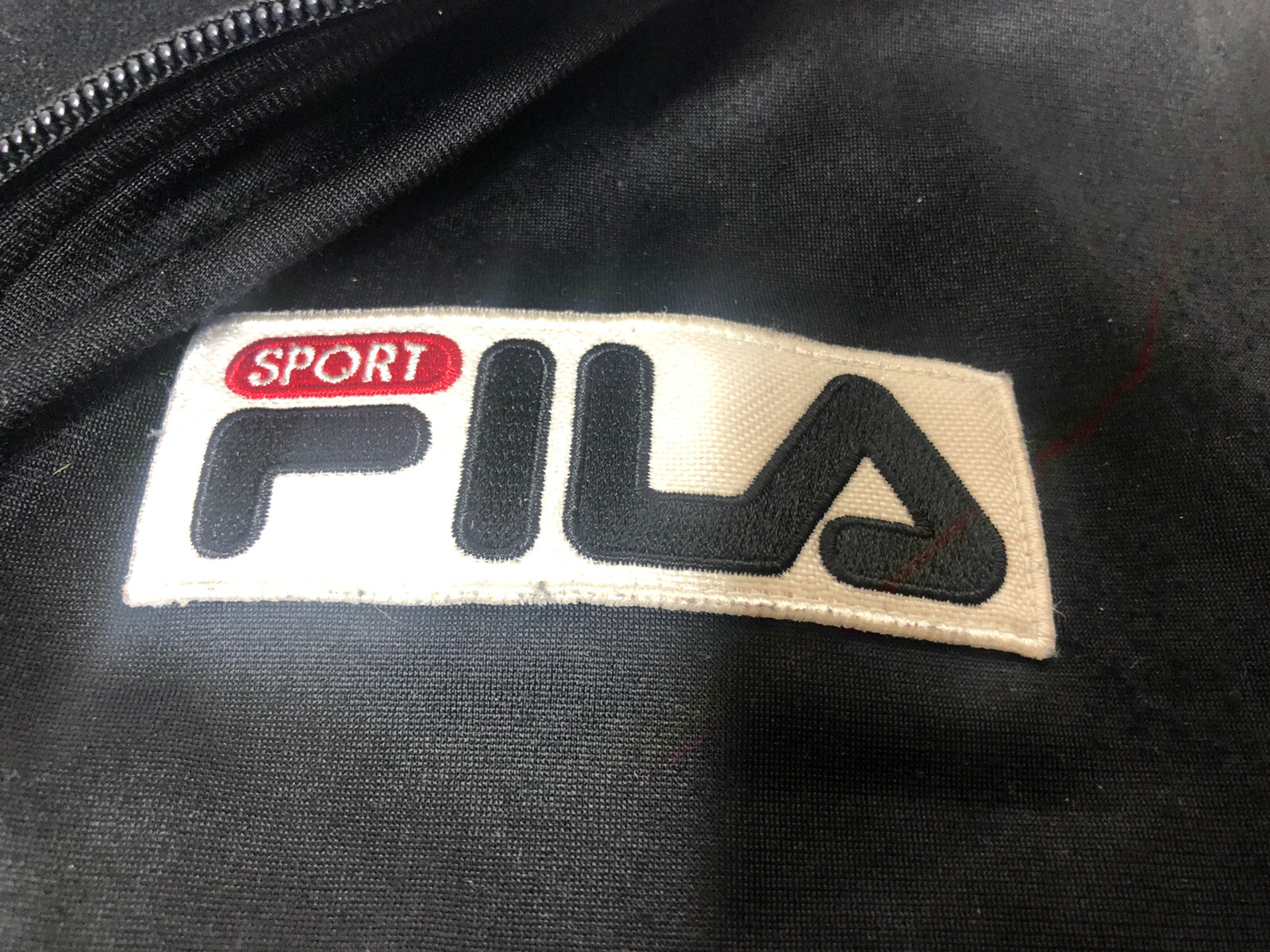 Giacca Vintage Fila Sport Italia Calcio Calcio Pista Full Zip Rosso Blu Sma