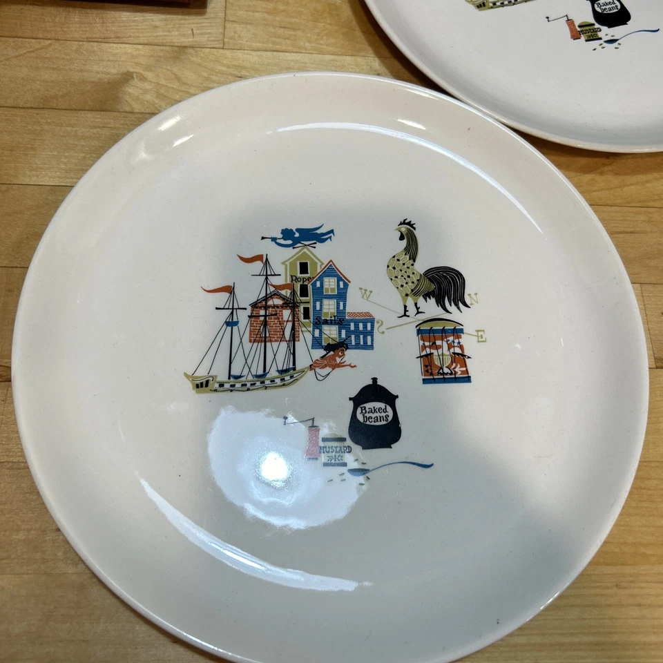 4 Salem Old Gloucester 9.25" cena almuerzo plato a prueba de horno gallo frijoles horneados Foto 2 de 4