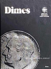 Whitman Dimes Coin Folder Plain #9043