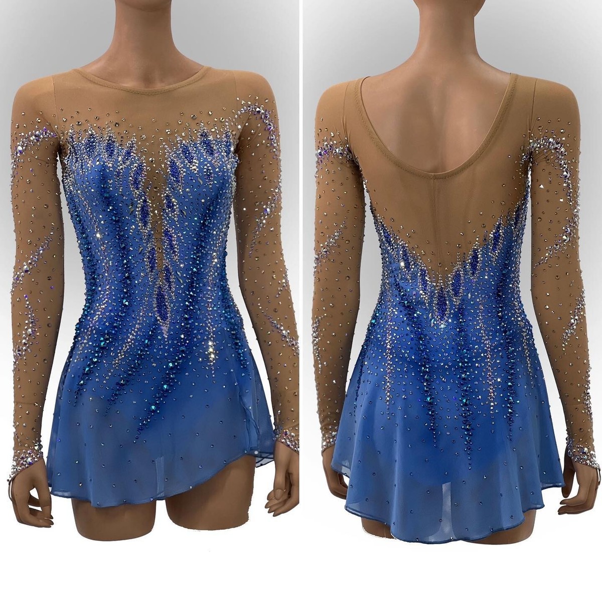 ice figure skating competition dress Gymnastics costume dance Dress dyeing  | eBay