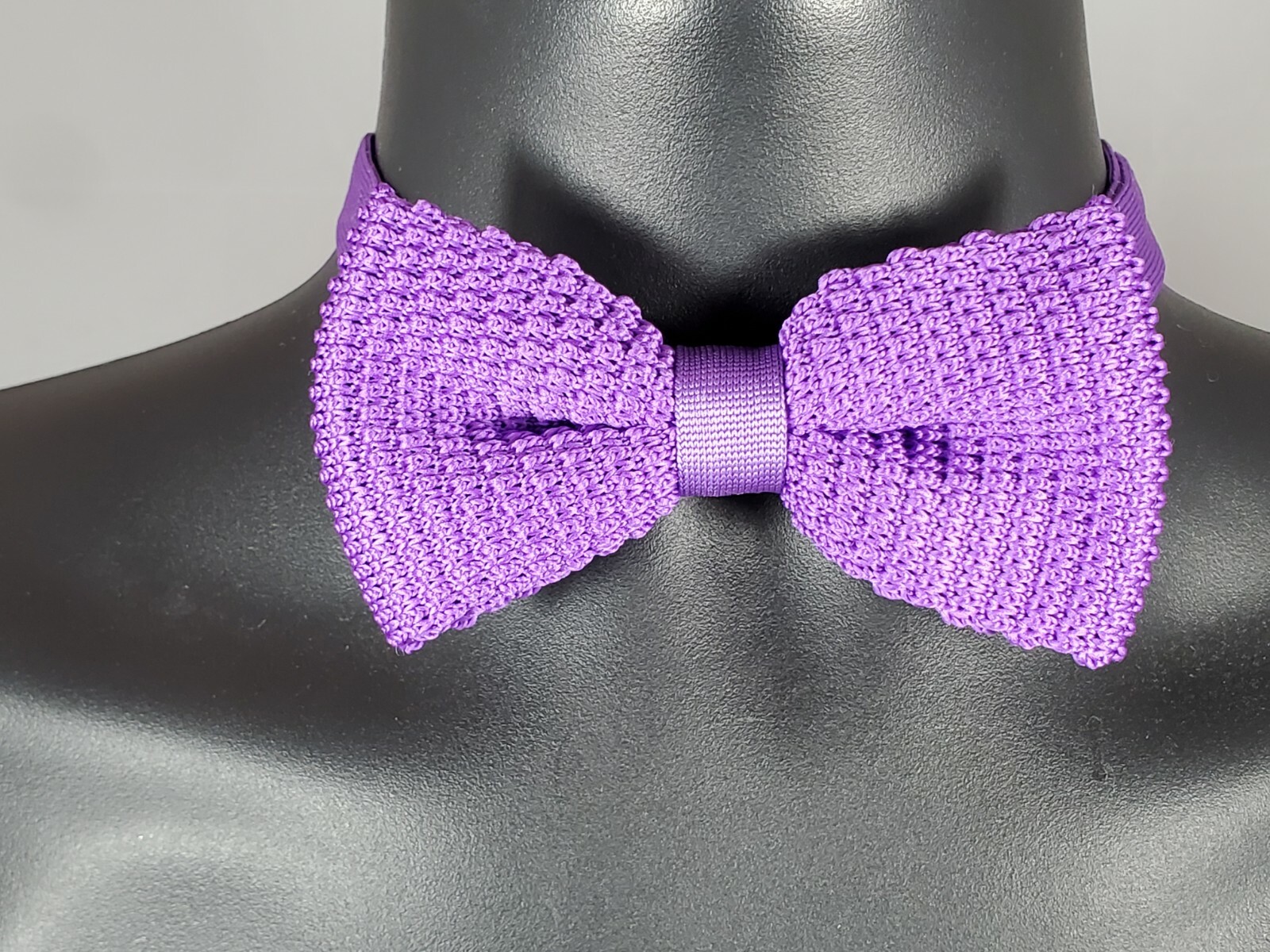Men's Knit Purple Dress Bow Tie Adjustable Fashion Gift Classic Wedding