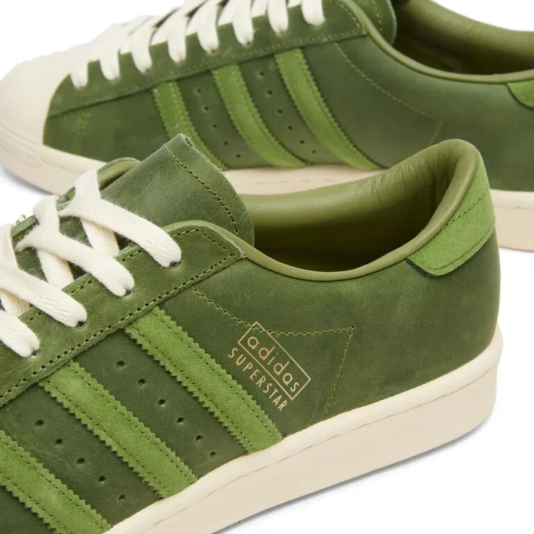 Adidas Men's Superstar Vintage Shoes in Green and Cream White | eBay