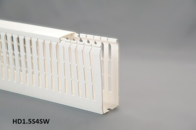 1 New 1.5''x4''x2m Narrow Finger Open Slot Wiring Cable Raceway Duct Cover - White