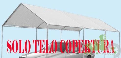 TELO COVER TETTO COPERTURA RICAMBIO PER GAZEBO ACCIAIO CAR PARK 3X6 MT TOP