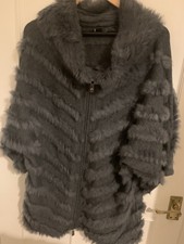 Rabbit Fur Grey Jacket Pinko Size M