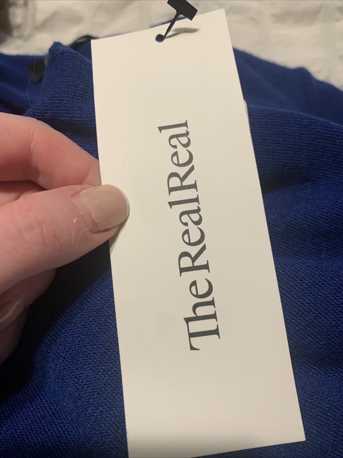 Beulah Authentic Solid Blue Crew Neck Long Sleeve… - image 6