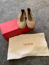 Arche Laius Nubuck Grigio Beige Size 36 100% Latex