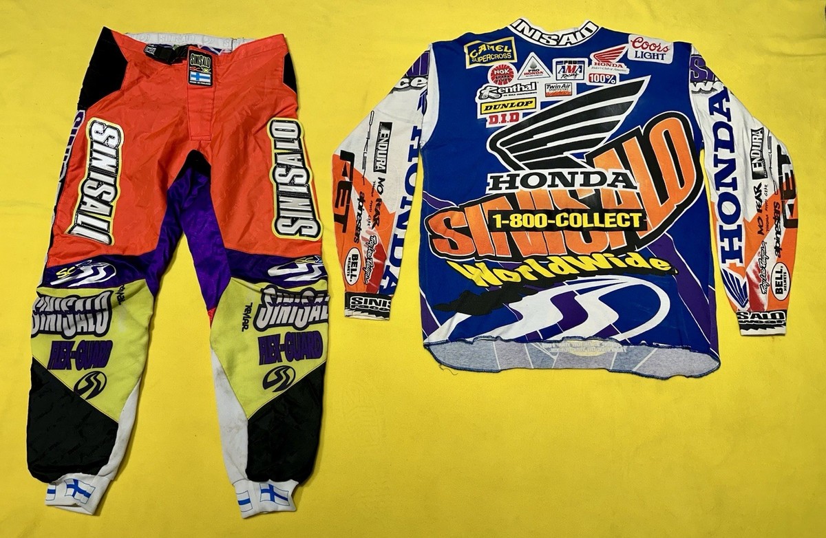 1994 JEREMY MCGRATH ERA SINISALO PANTS 34 & JERSEY LG HONDA