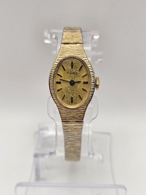 Vintage Timex Ladies Gold Tone Textured Wrist Watch Adjustable. 048