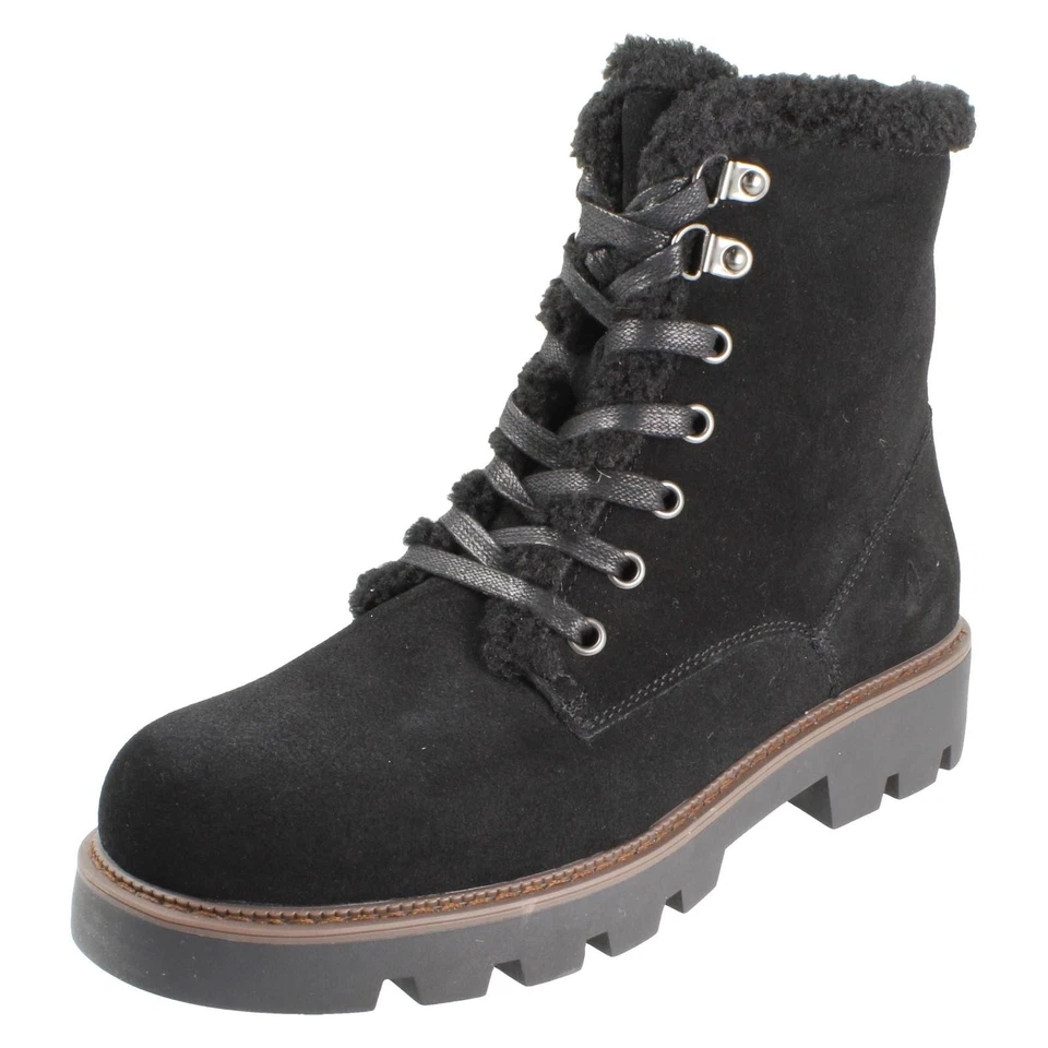 Damen Hush Puppies Wildleder Wasserfest Warm Stiefeletten 3 CM Absatz Aurelia " - Bild 1 von 1