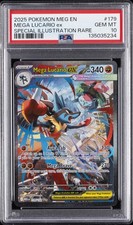 2025 POKEMON MEG EN-MEGA EVOLUTION #179 MEGA LUCARIO EX PSA 10