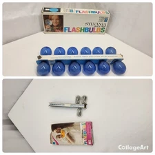 Sylvania Press 25B Blue Dot Flashbulbs Vintage Lot Of 2