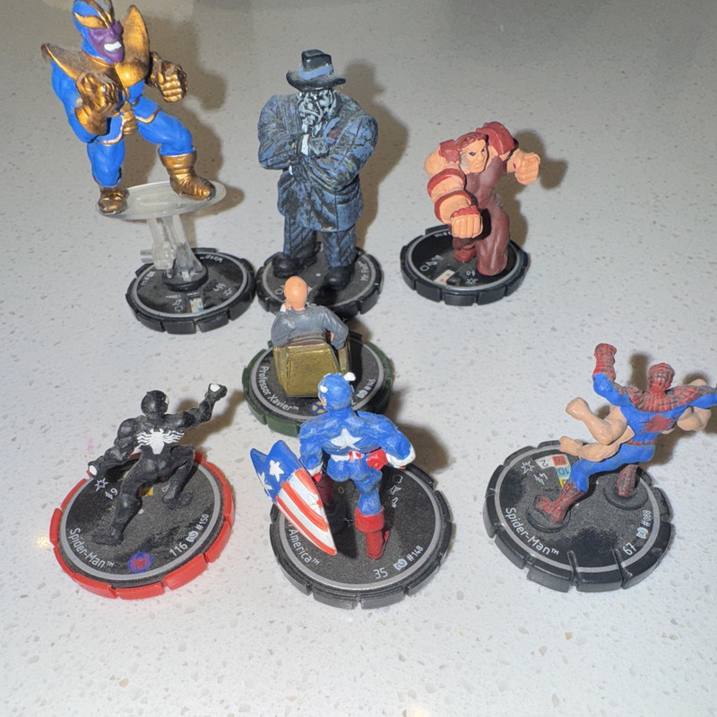 WizKids Marvel HeroClix Painted Mixed Lot 2012 Spider-Man Venom Captain America