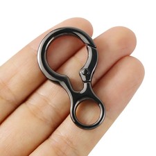 5pcs Spring Round O Ring Hook, Metal Purse Handbag Hardware Bag Clip Keychain