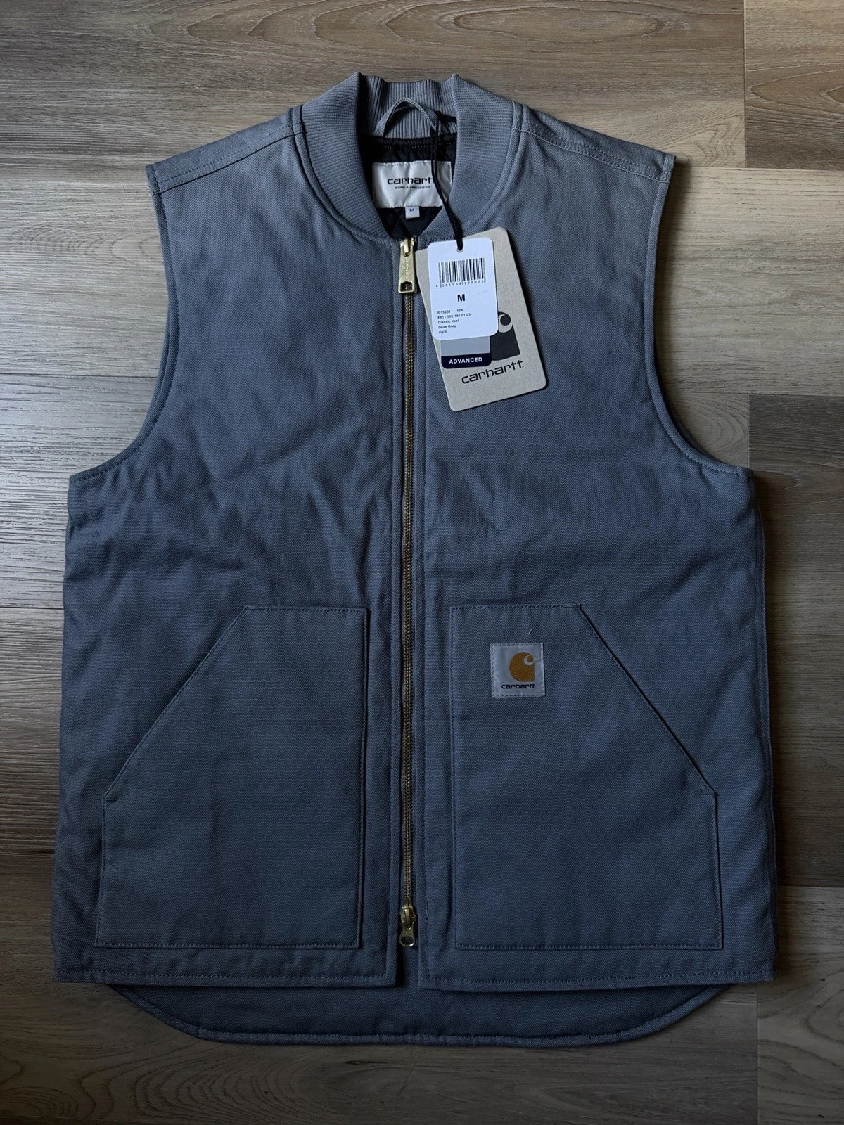 Carhartt WIP Classic Vest Rigid Insulated Dove Grey Medium BNWT