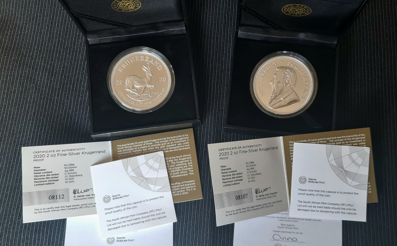 2020 Krugerrand 2oz Silver Proof Coin