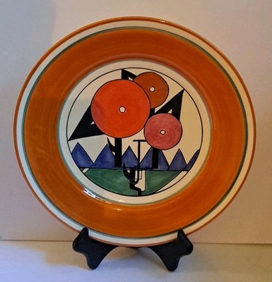 Clarice Cliff Geometric Garden Pottery Plate 1993 MMA Reproductions 10.5''