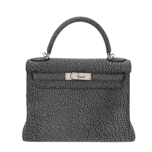 Hermes Kelly 28 Retourne 693626 Handbag Black #WB016