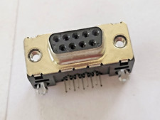 5x DB9 D-SUB 9 Pin RS232 Female Assembly Right Angle PCB Solder Type Connector