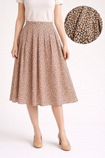 Vinage Talbots Pure Silk Womens Petite Size 6 Feminine Lined Knee Length Skirt
