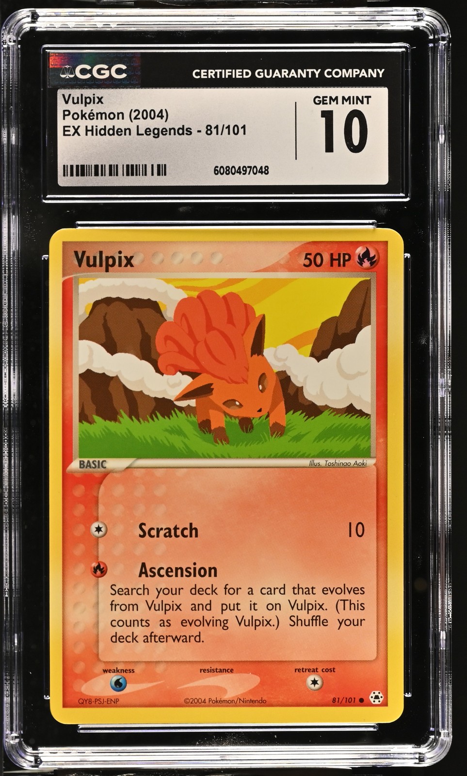 Vulpix Ex Hidden Legends 81/101 CGC 10