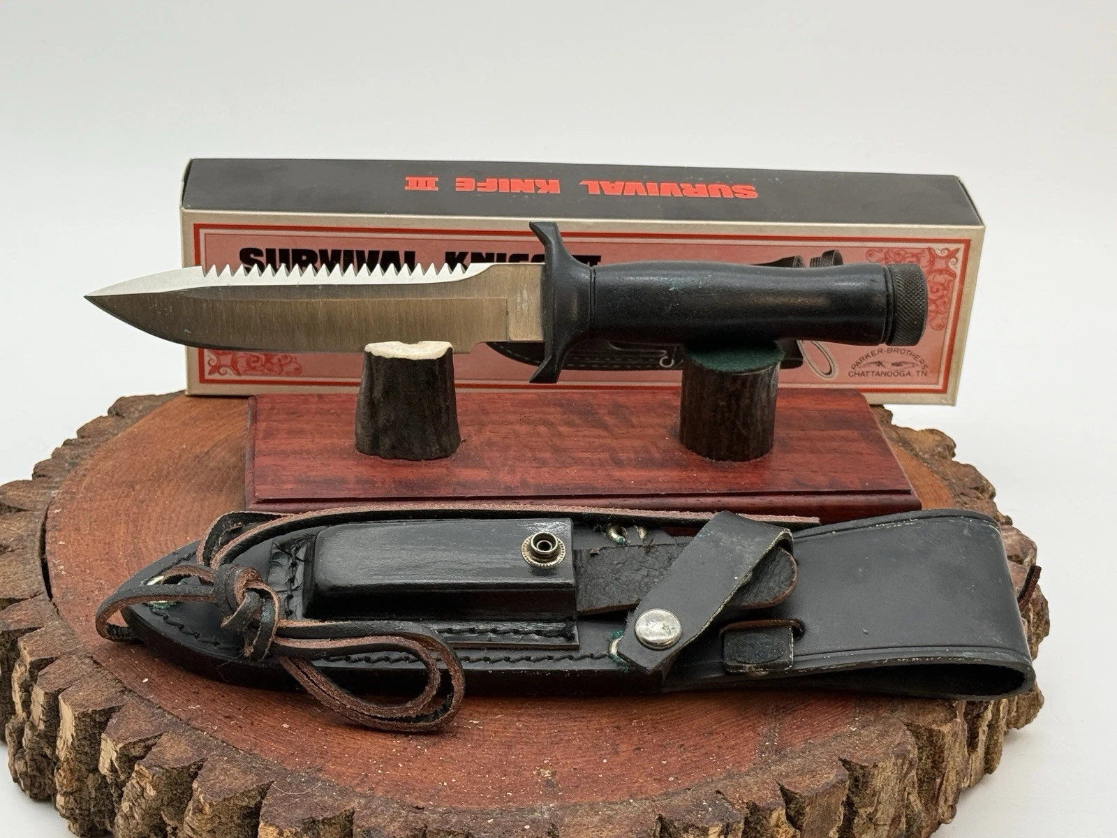 Parker Cutlery Survival Knife III K-393 Fixed Blade w/sheath In box--1282.26