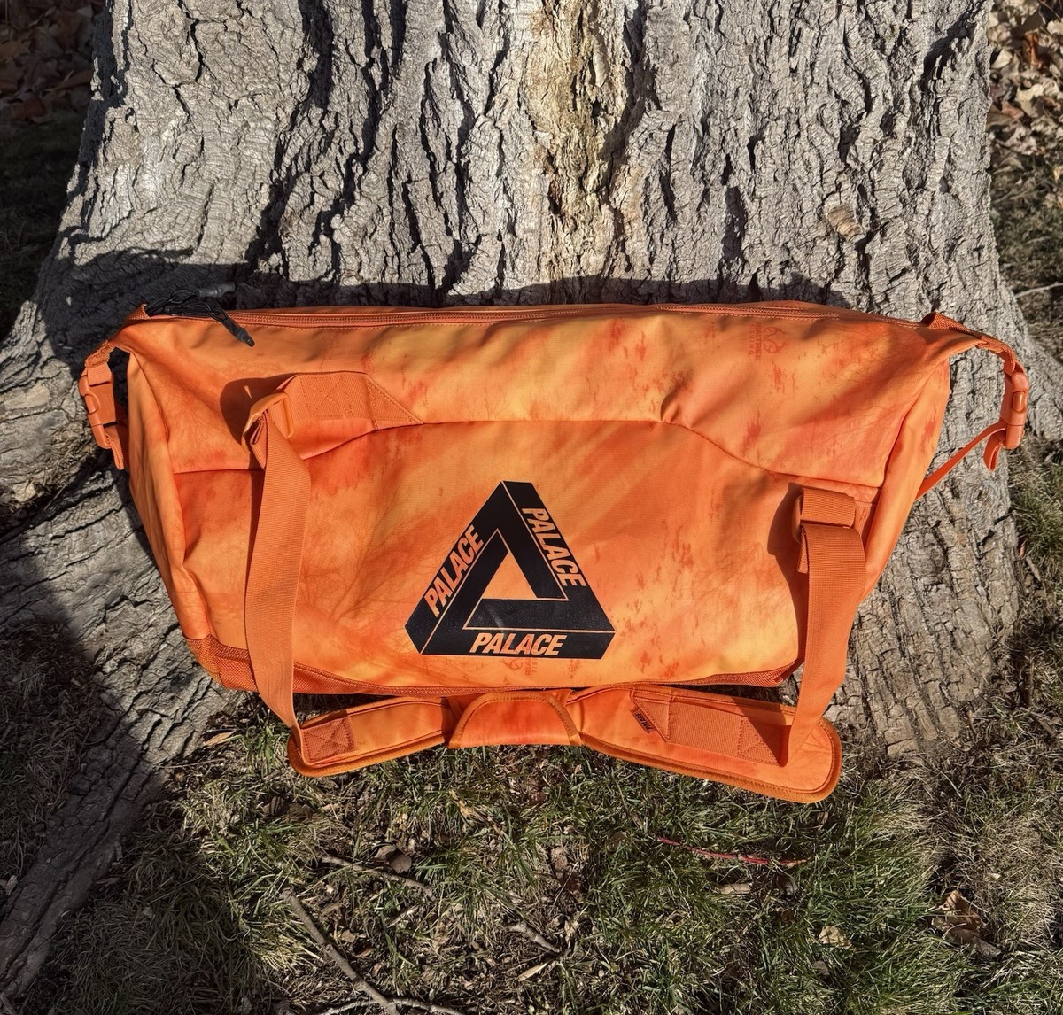 Palace x Real Tree Holdall Duffle/Backpack Hybrid Orange Camo Bag