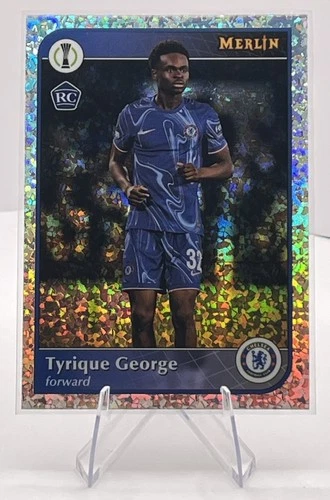 2024-25 Topps Merlin Uefa - Tyrique George #39 Mini-Diamond Refractor (RC)