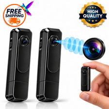 2 Pack Mini Body Camera HD 1080P Portable Video Recorder USB Rechargeable Clip