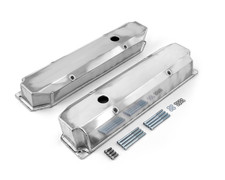 Mopar Chrysler Bb 383 440 Satin Fabricated Valve Covers - Tall W Hole