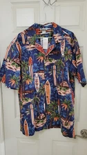 🔥 Aloha Republic Hawaiian Shirt Surfboards/Palms - Mens XL NEW 🔥 