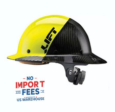 Lift Safety HDF-50C19HC Dax 50/50 Carbon Fiber Full Brim Hard Hat Yellow-Black