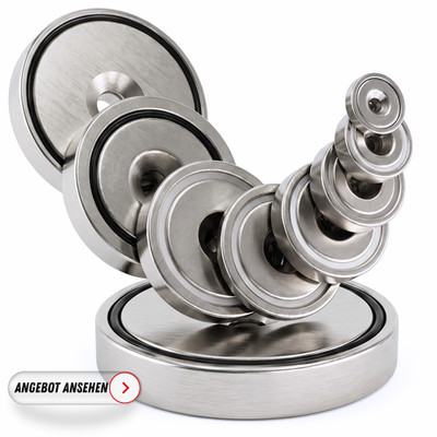 Neodym Magnete mit Loch Bohrung Senkung Topfmagnete Super Stark Befestigung Rund