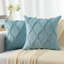 Summer Euro Sham Throw Pillow Covers 26x26 Inch Set 26" x 26" Pack of 2 Aqua