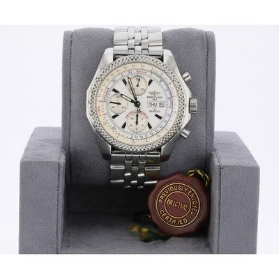 Breitling Bentley GT Chronograph Stainless Steel Silver Dial A1336212/A575