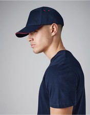 Image of Beechfield Ultimate 5 Panel Cap Baseball Hat Sandwich Peak B15C 100% Cotton New