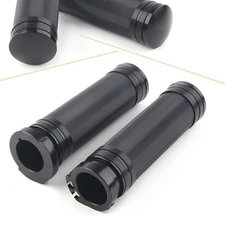 For Harley Sportster Dyna Softail Touring Fatboy CNC Handlebar Hand Grips Black